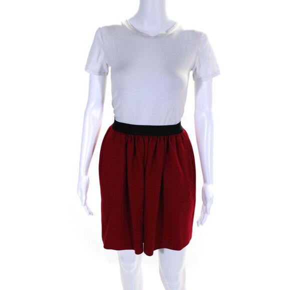 Isola Marras Womens Red Pull On Pockets Knee Length A-Line Skirt Size S/M - Picture 1 of 5